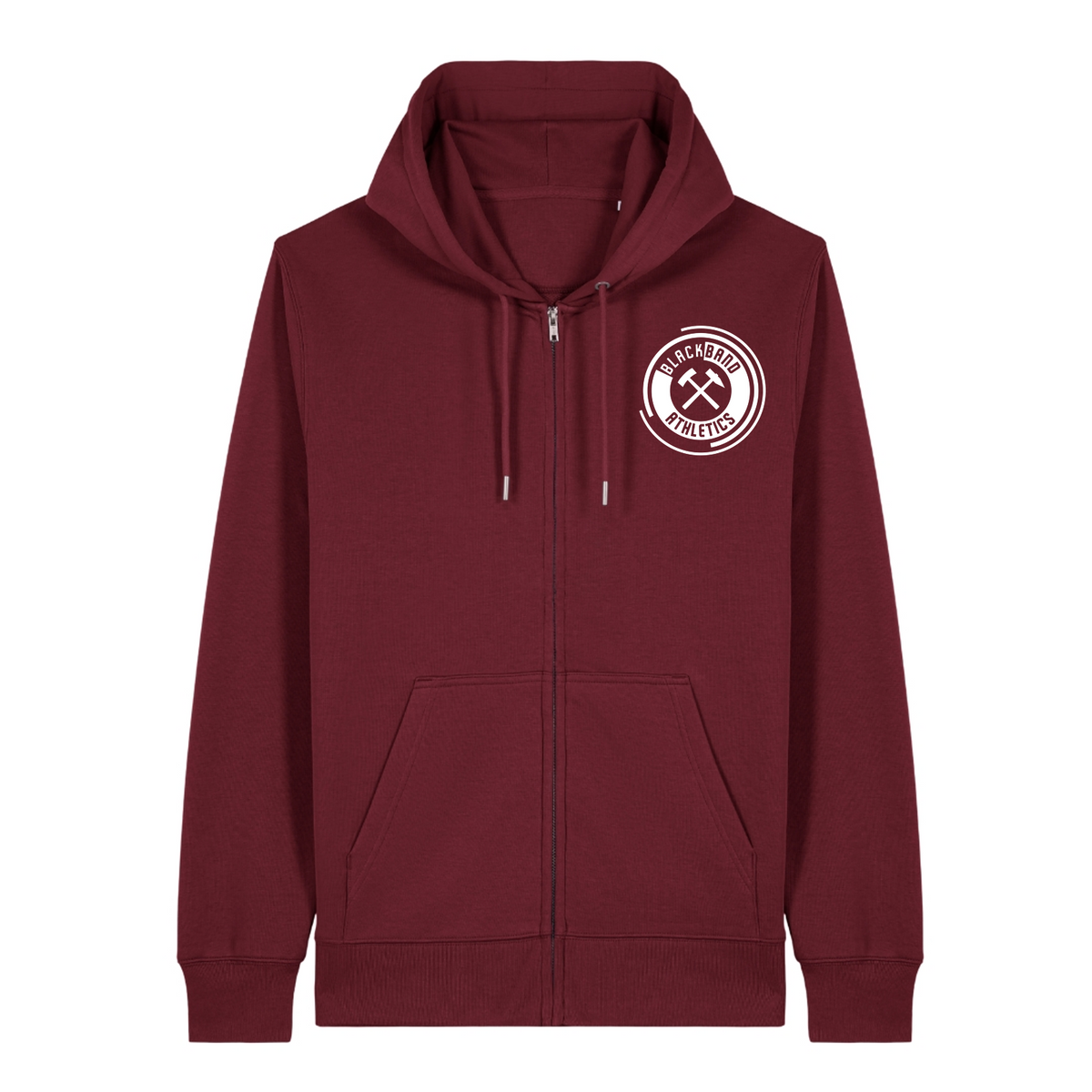 Blackband Athletics - Unisex Hoodie Zpper - Burgundy