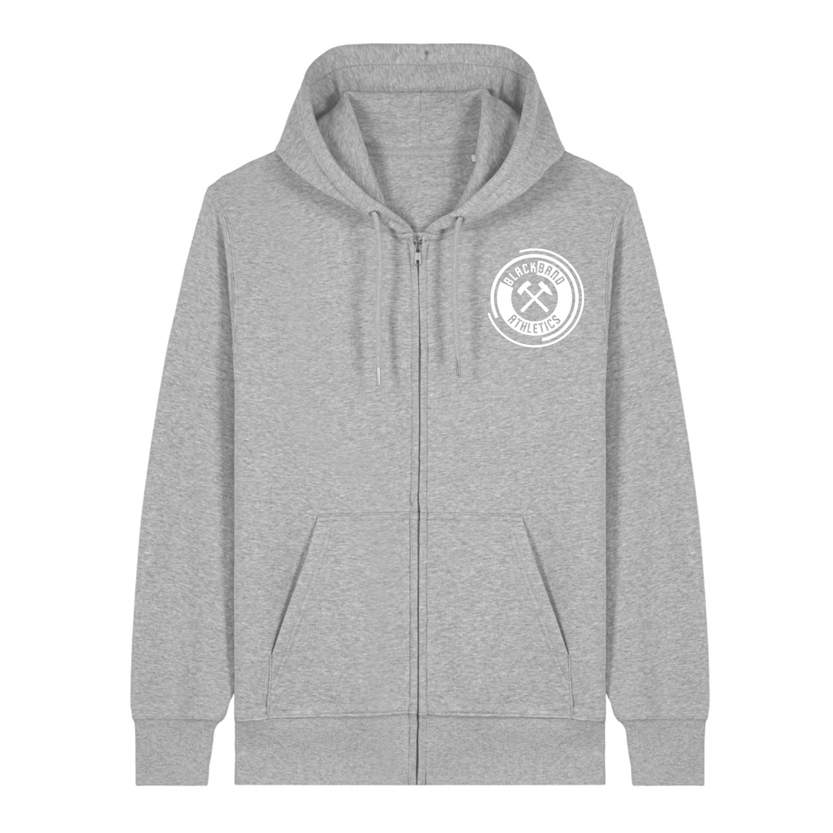 Blackband Athletics - Unisex Hoodie Zpper - Heather Grey