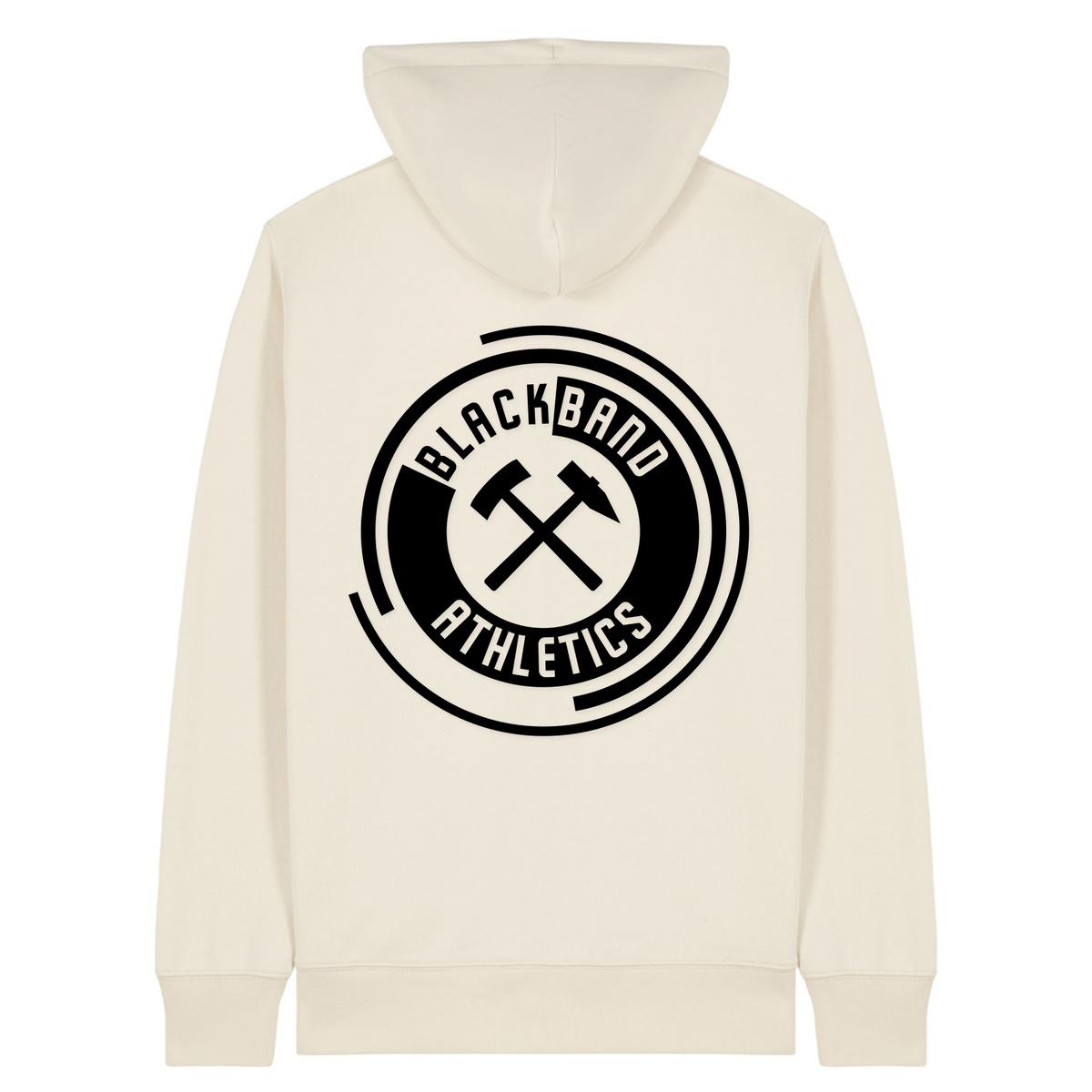 Blackband Athletics - Unisex Hoodie Zpper - Natural Raw - Rueckseite