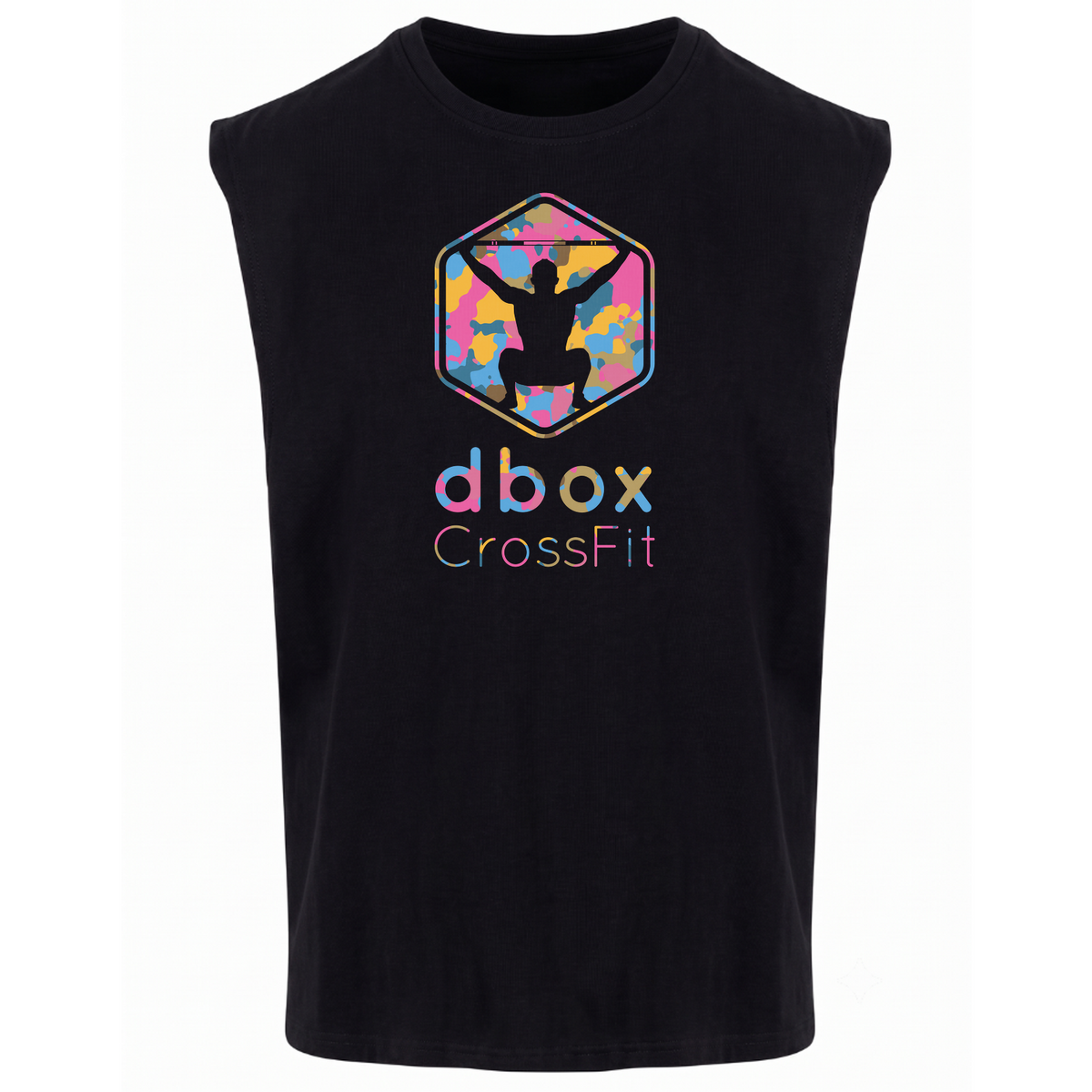 d box - Men`s Shirt Sleeveless Tee CamoLogo - schwarz