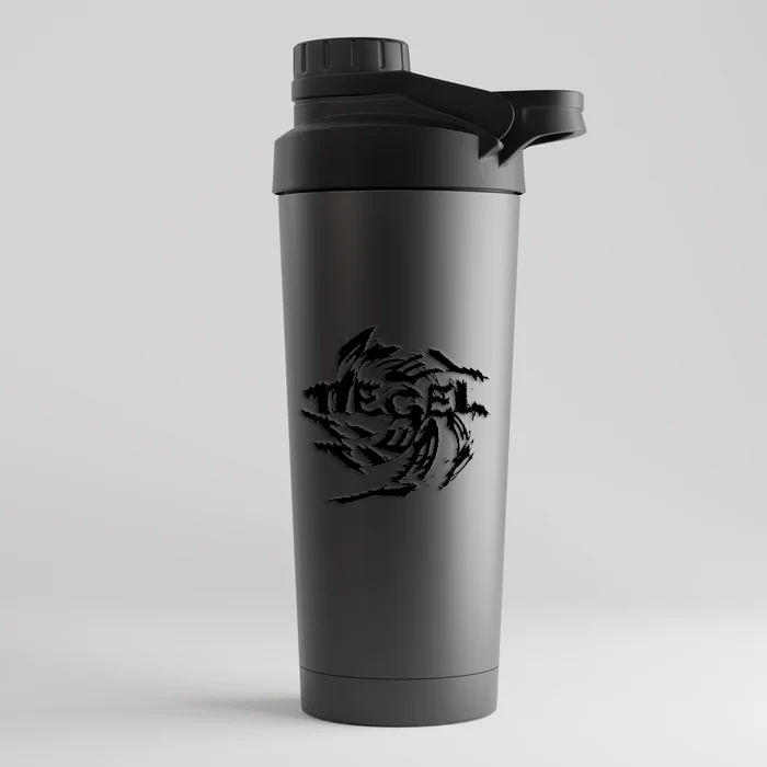 Tiegel - Edelstahl Shaker schwarz graviert - Schwarz
