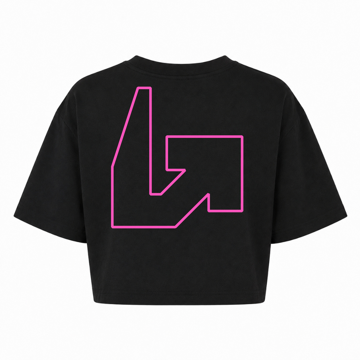 Level Up - Unisex Hoodie Ladies Short Oversized Tee - schwarz - Rueckseite