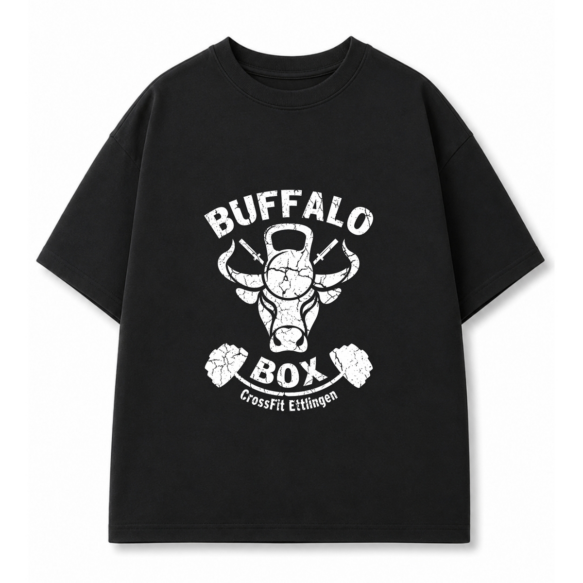 Buffalo Ladies Racerback Tank Kids Oversized Tee - Black
