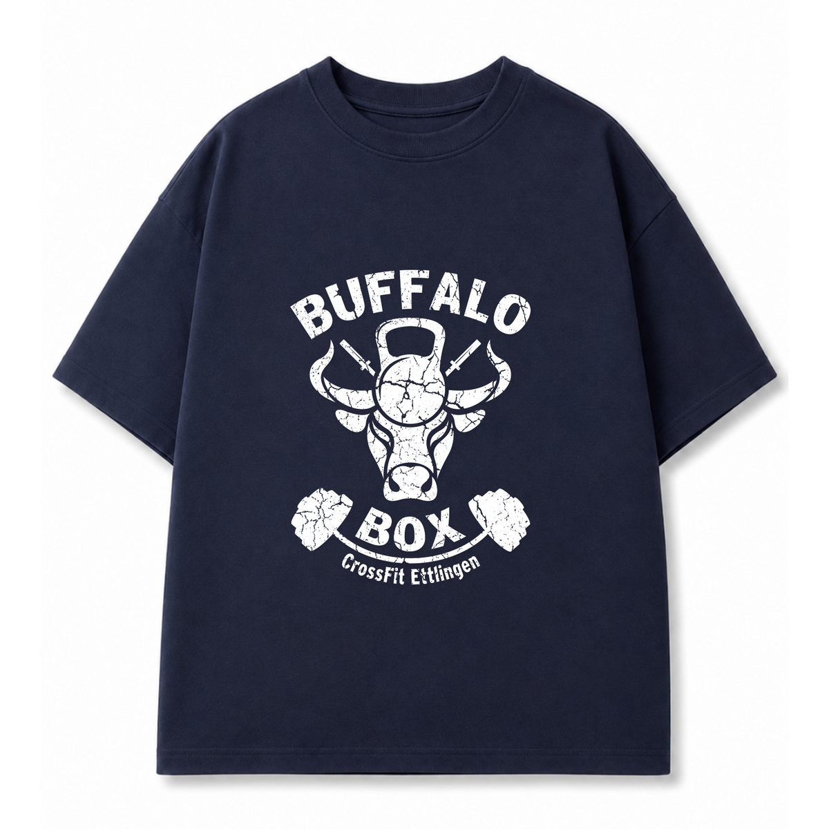 Buffalo Ladies Racerback Tank Kids Oversized Tee - Navy