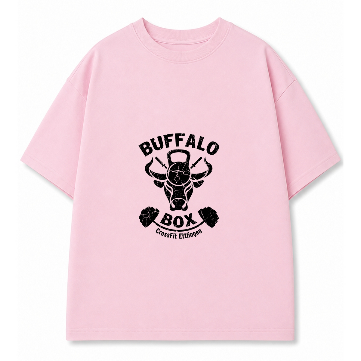 Buffalo Ladies Racerback Tank Kids Oversized Tee - Soft Pink