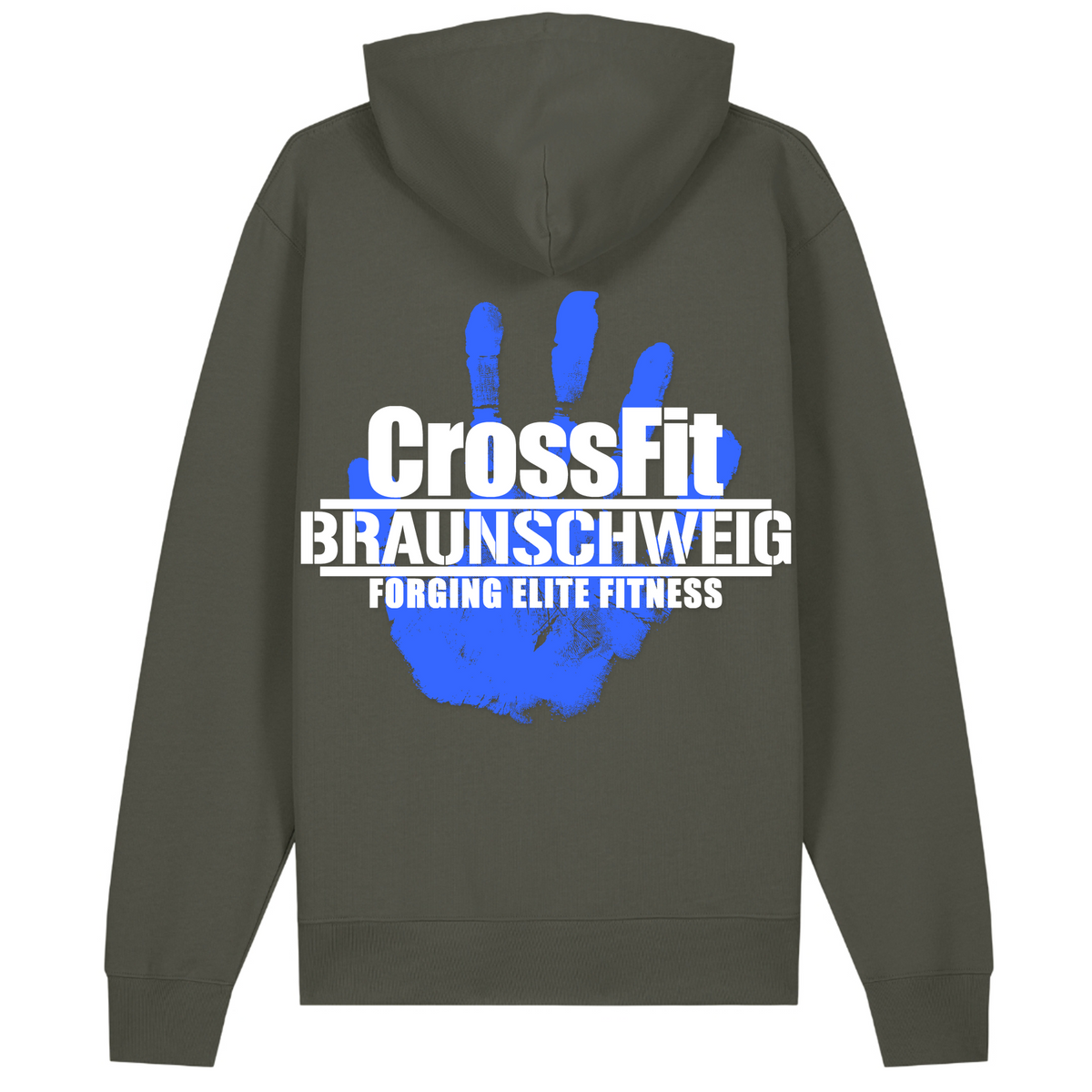 CFBS - Men Shirt Cruiser 2.0 – Premium Unisex-Hoodie, Bio-Baumwolle - Khaki - Rueckseite