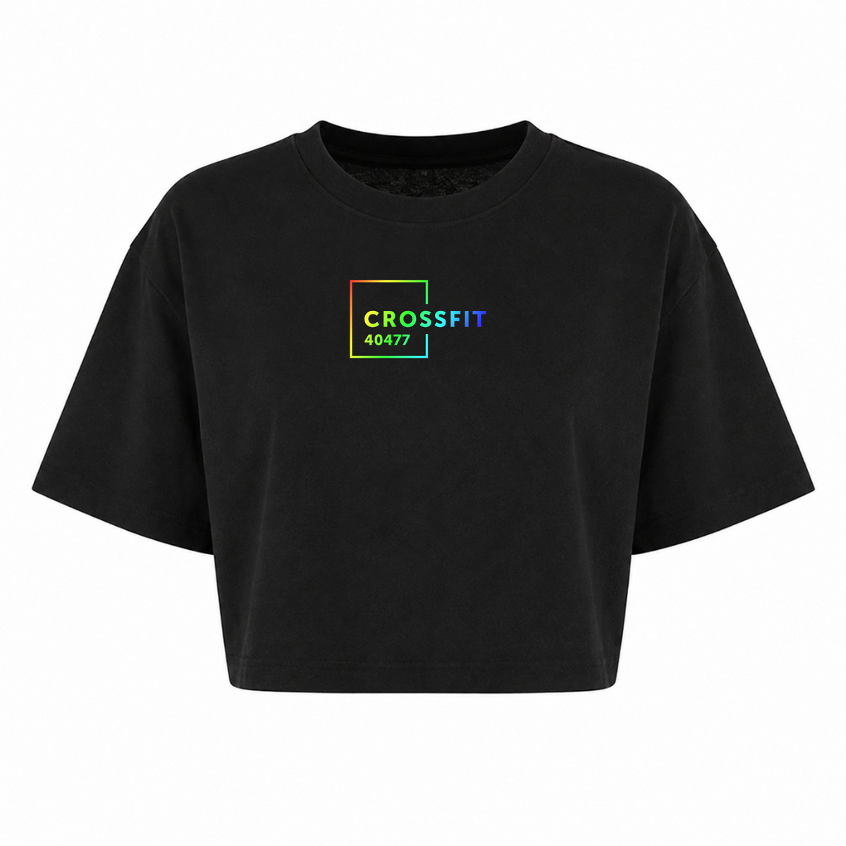 CF 40477 - Ladies Cropped Oversized Tee - schwarz
