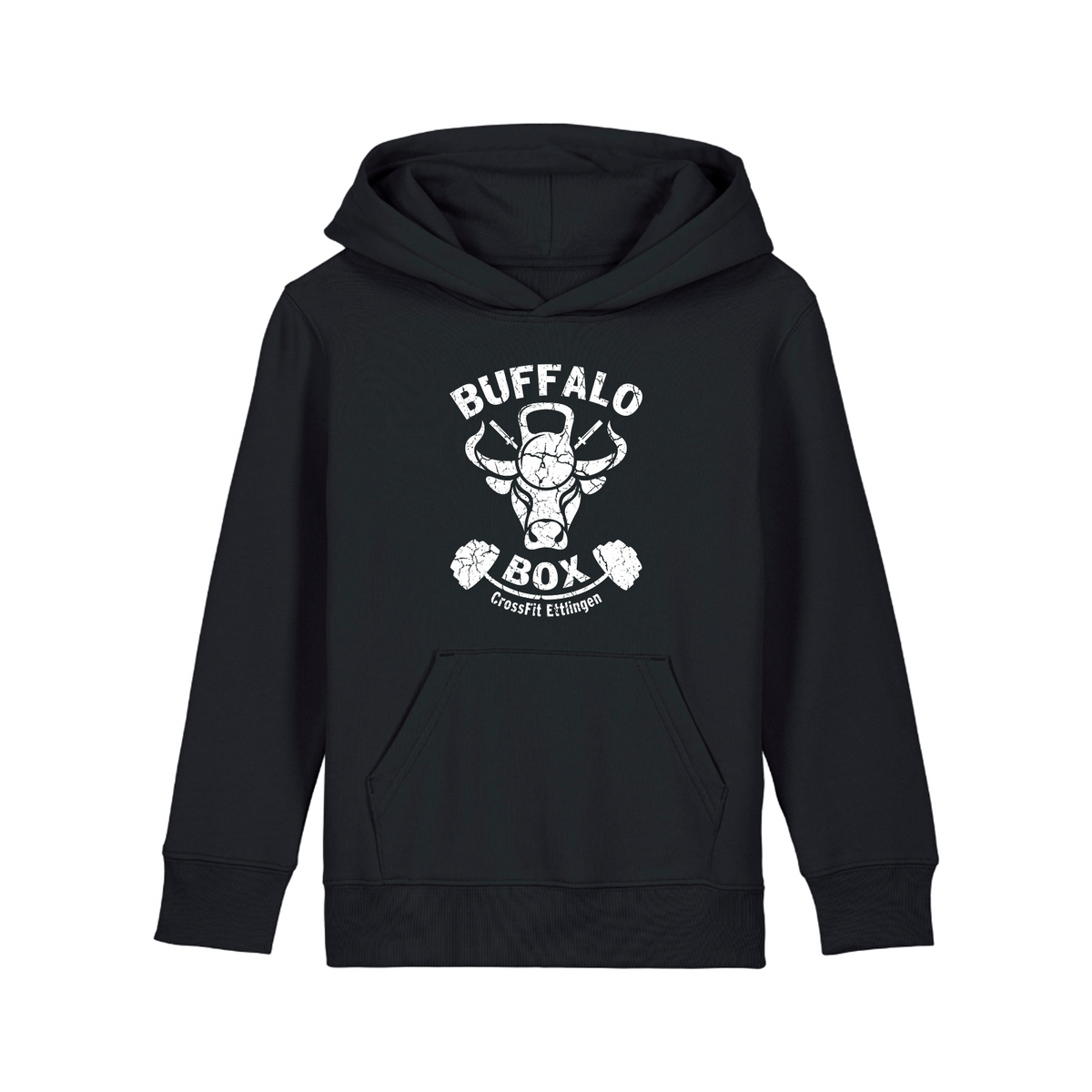 Buffalo Big Logo Premium Hoodie Unisex (n) Mini Cruiser 2.0 – Kids Hoodie, Premium Bio-Baumwolle - Black