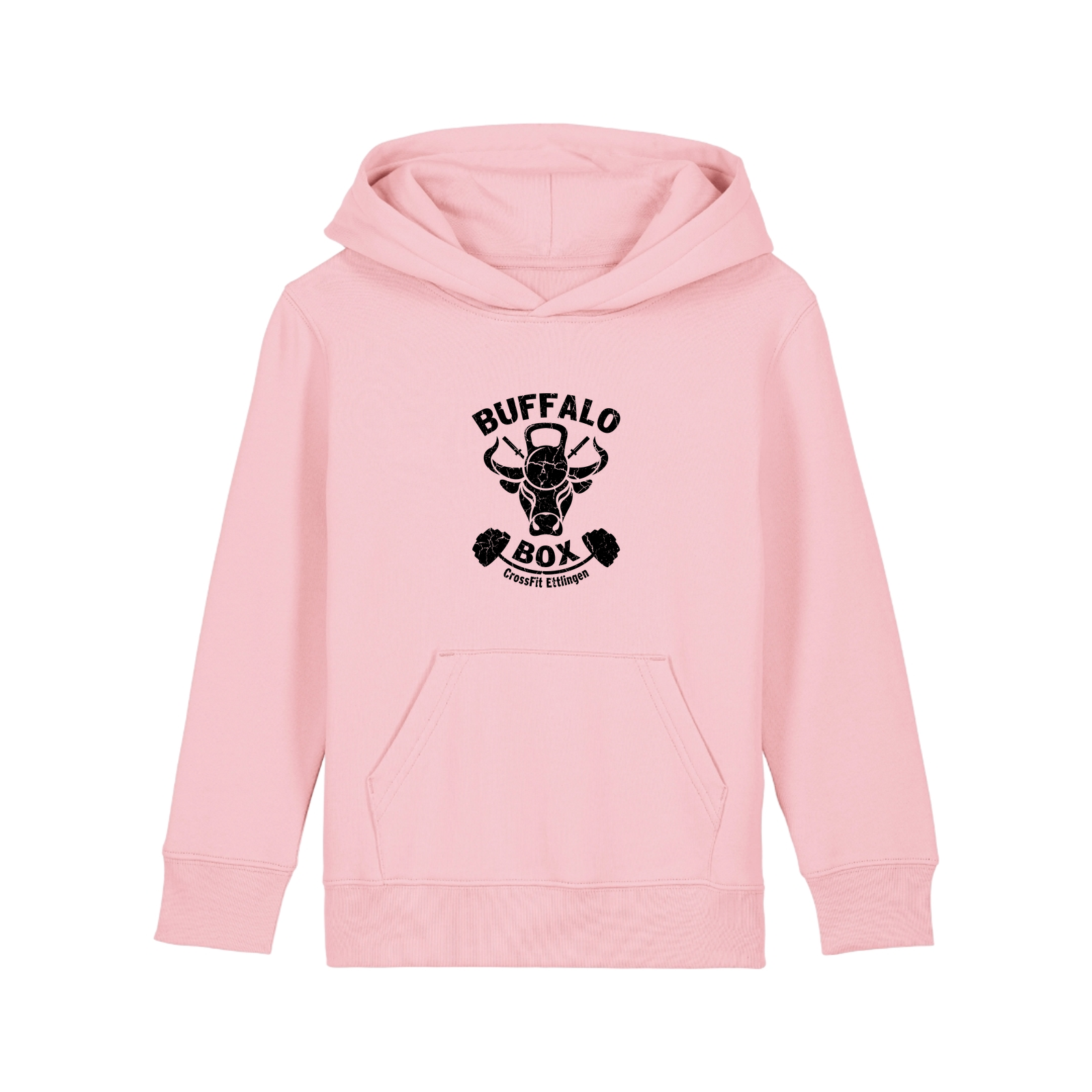 Buffalo Big Logo Premium Hoodie Unisex (n) Mini Cruiser 2.0 – Kids Hoodie, Premium Bio-Baumwolle - Cotton Pink