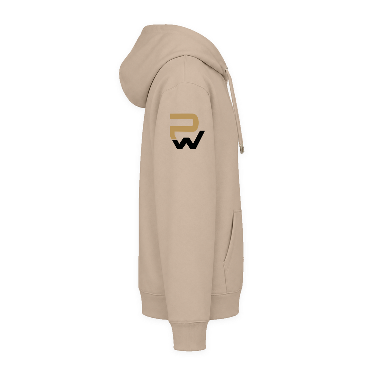 CF PureWork - Hoodie Premium Unisex - Desert Dust - Rechter Aermel