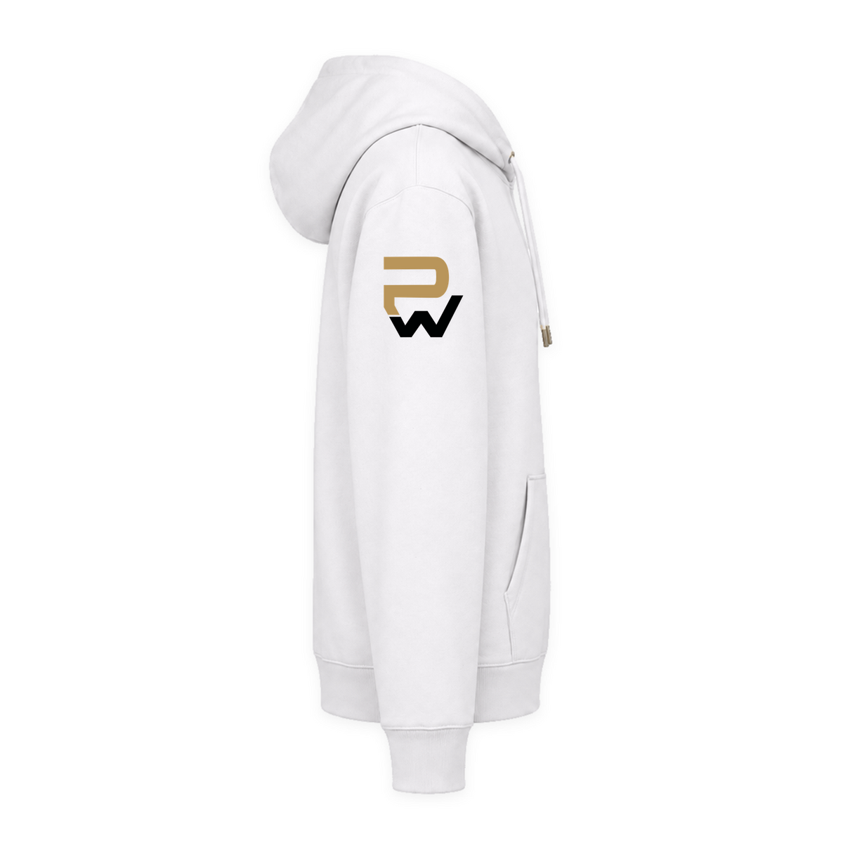 CF PureWork - Hoodie Premium Unisex - White - Rechter Aermel