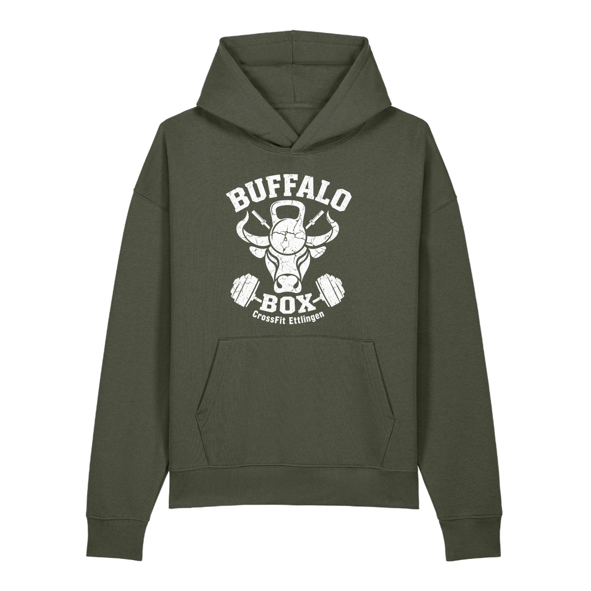 Buffalo Big Logo Premium Hoodie Chaser (o. Kordeln) - Khaki