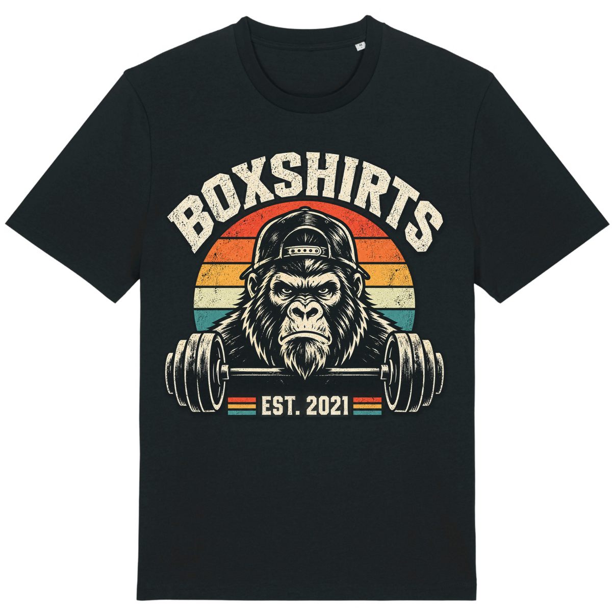 boxshirts Barbell Gorilla - Black