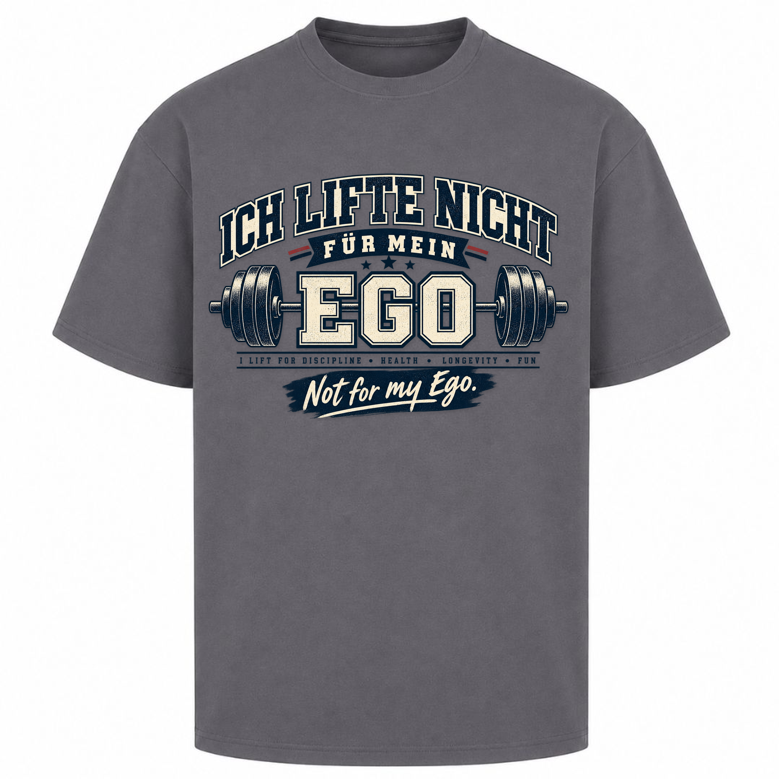 Lift not for Ego - Oversized Shirt - dark grey
