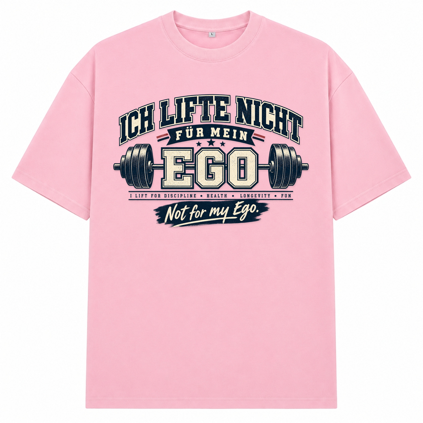 Lift not for Ego - Oversized Shirt - Soft Pink