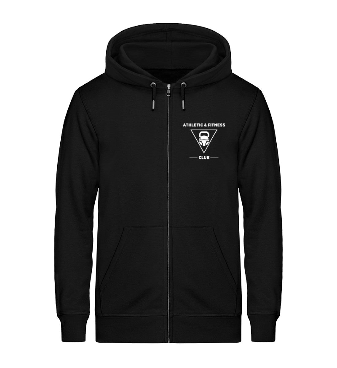 Black athletic zip up jacket online