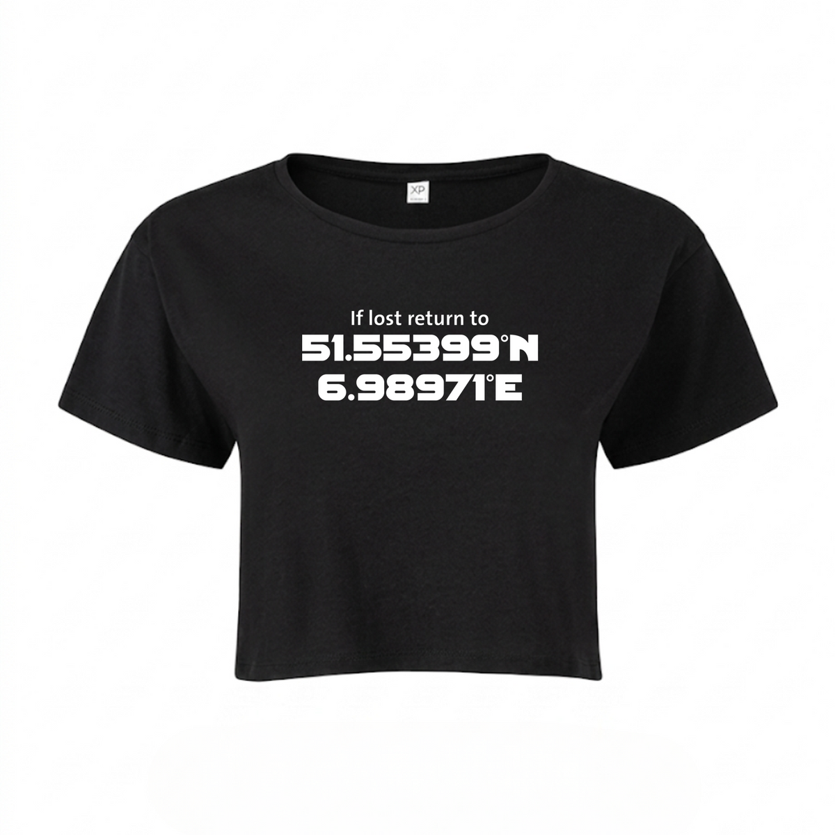 If Lost CF Gladbeck - Crop Top - schwarz