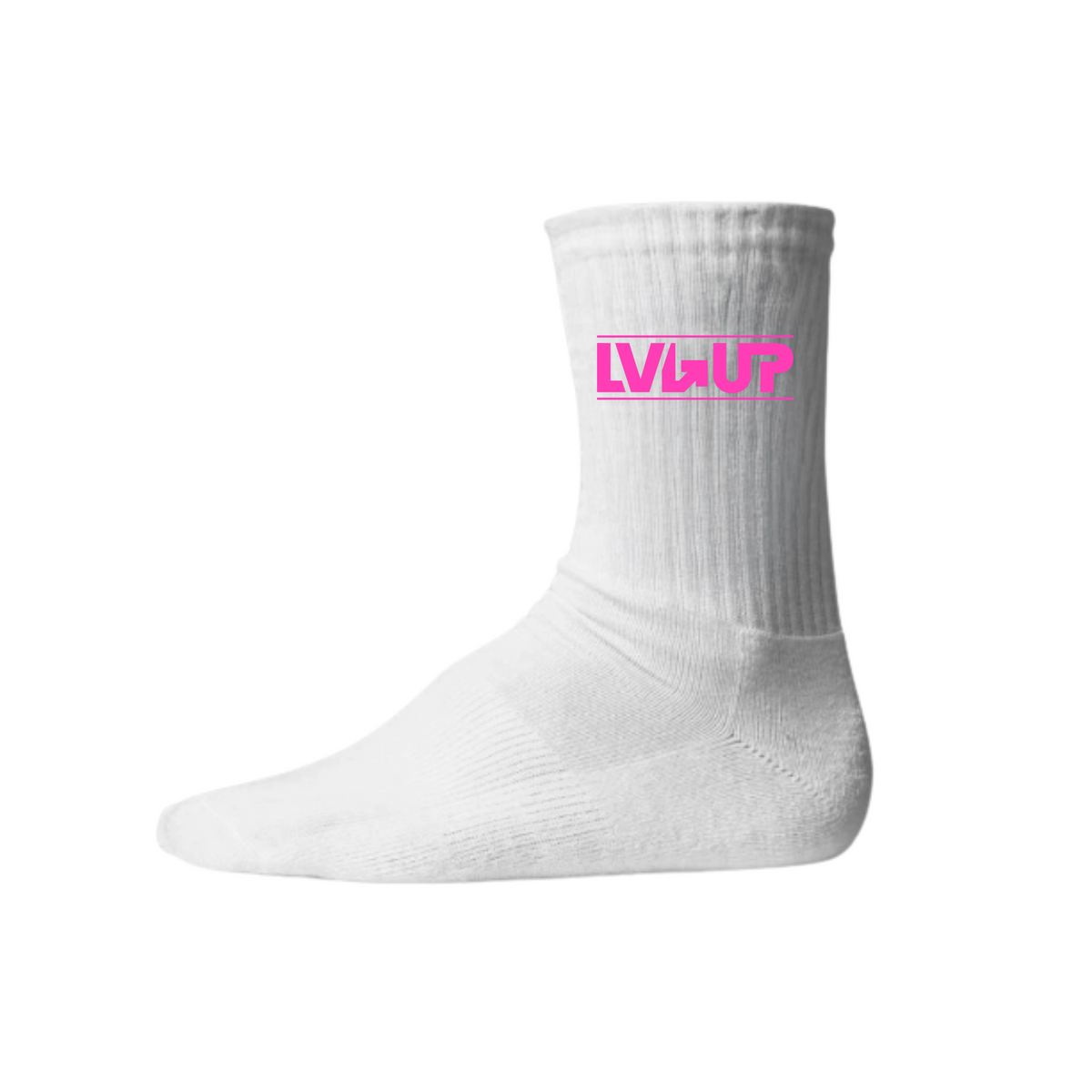 Level Up - Unisex Hoodie Socken - Weiß