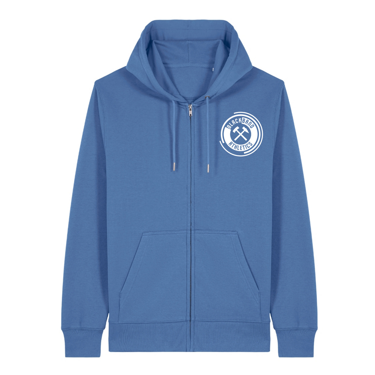 Blackband Athletics - Unisex Hoodie Zpper - Bright Blue