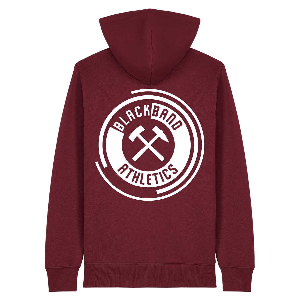 Blackband Athletics - Unisex Hoodie Zpper - Burgundy - Rueckseite