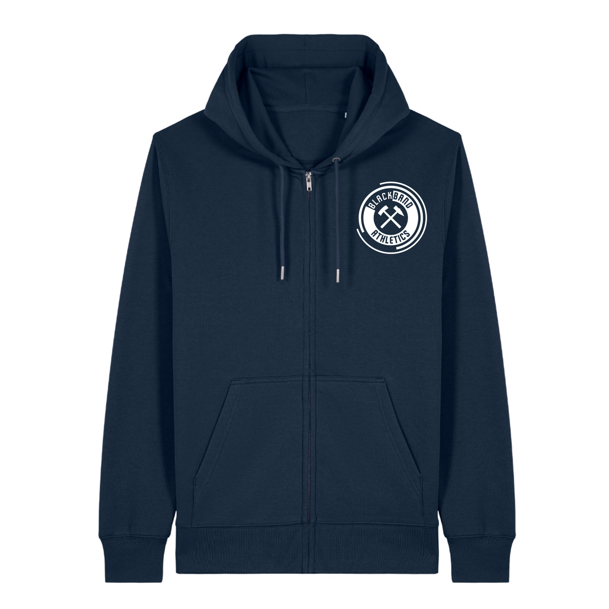 Blackband Athletics - Unisex Hoodie Zpper - French Navy