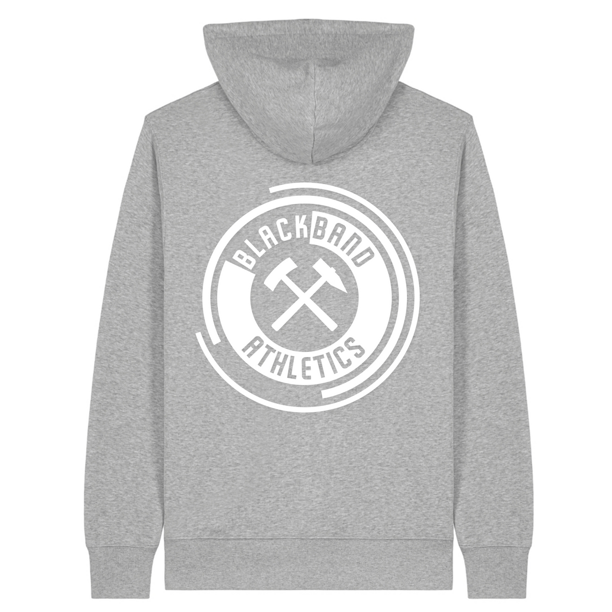 Blackband Athletics - Unisex Hoodie Zpper - Heather Grey - Rueckseite