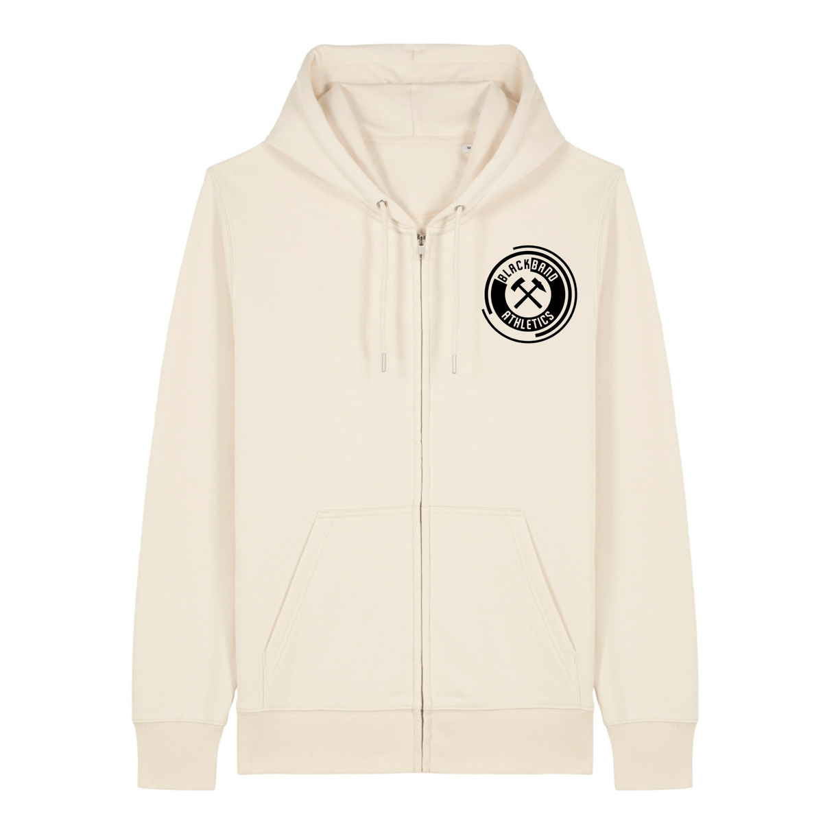 Blackband Athletics - Unisex Hoodie Zpper - Natural Raw