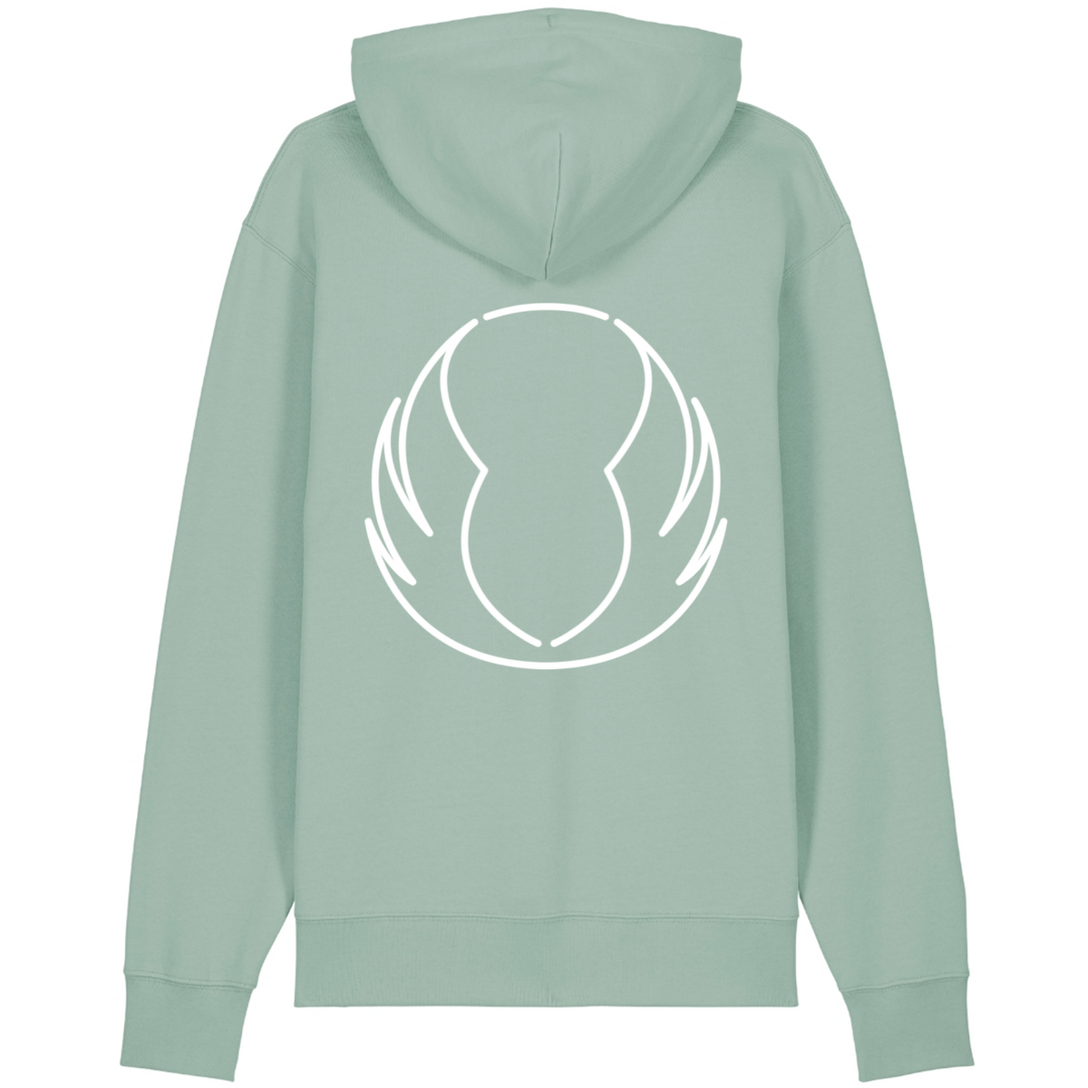 CF Gladbeck - Unisex-Hoodie, Bio-Baumwolle - Aloe - Rueckseite