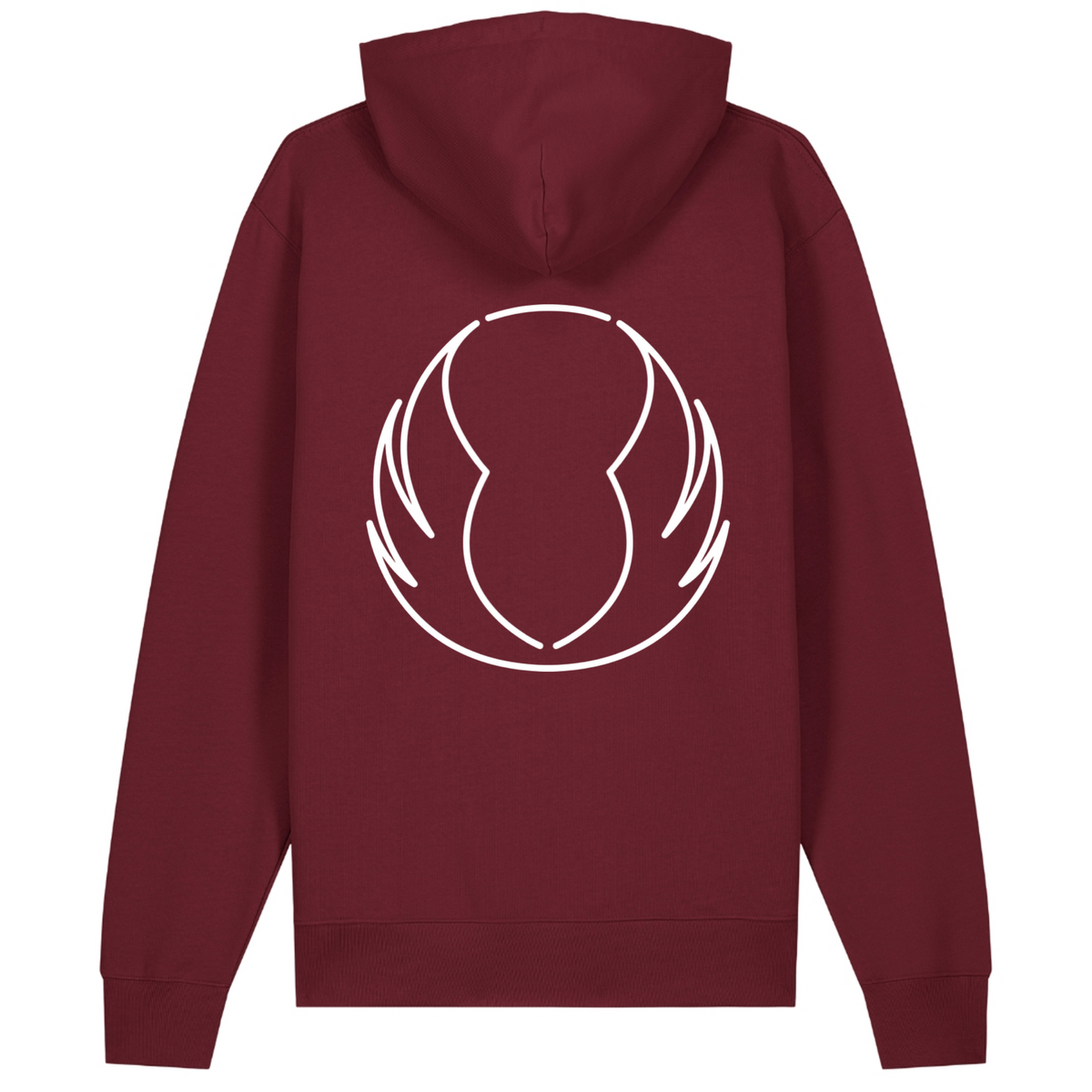 CF Gladbeck - Unisex-Hoodie, Bio-Baumwolle - Burgundy - Rueckseite