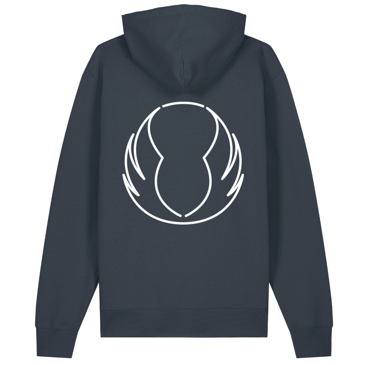 CF Gladbeck - Unisex-Hoodie, Bio-Baumwolle - India Ink Grey - Rueckseite