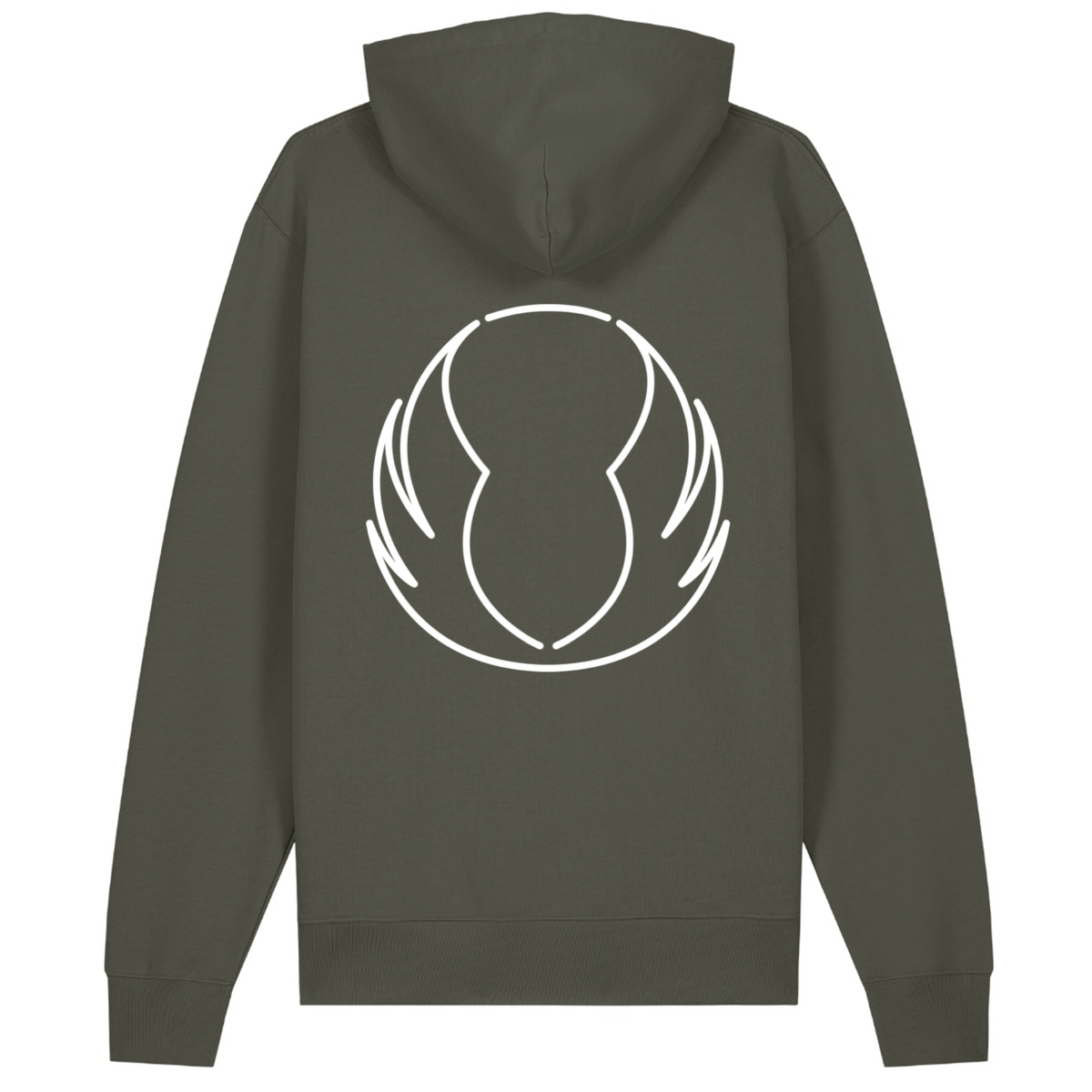 CF Gladbeck - Unisex-Hoodie, Bio-Baumwolle - Khaki - Rueckseite