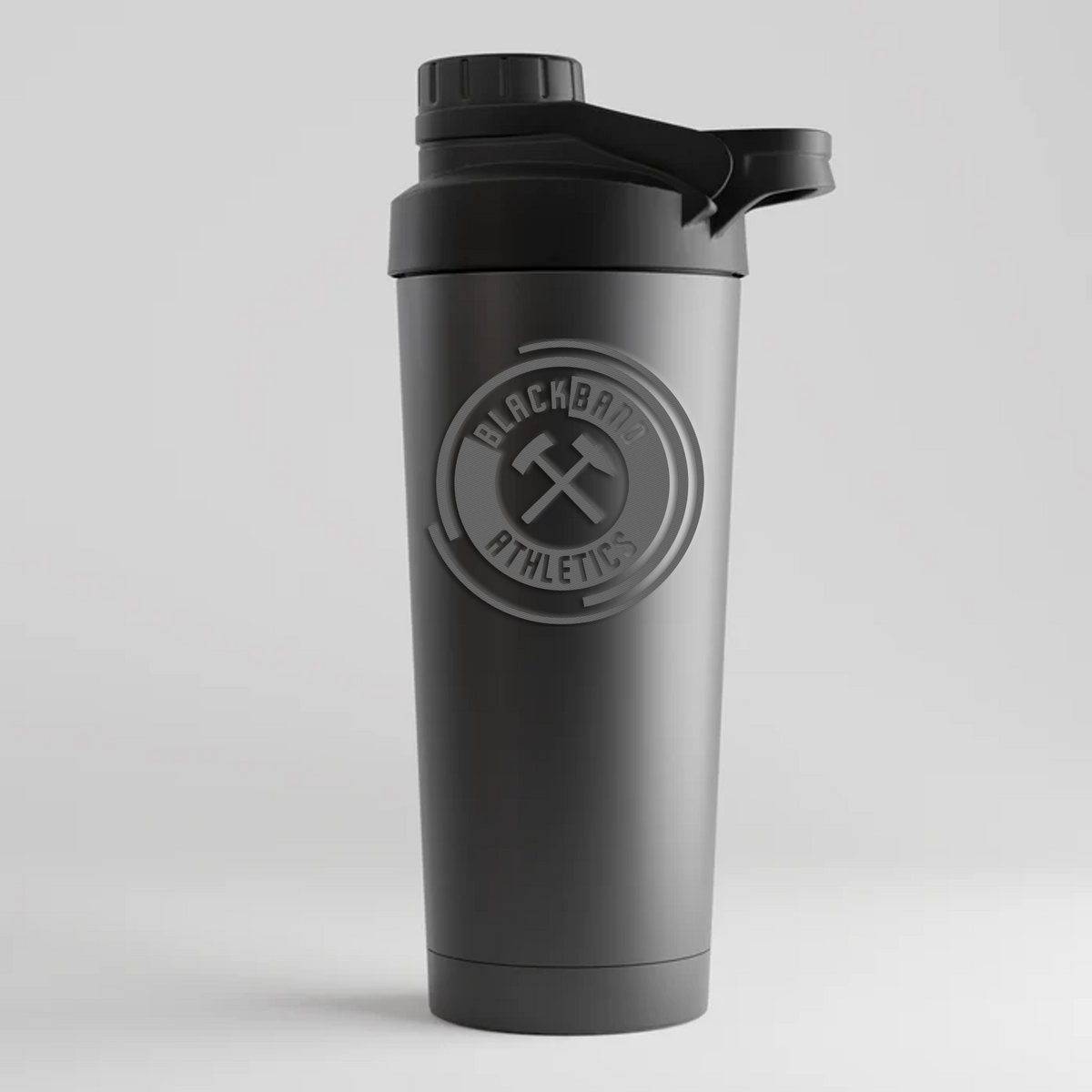Blackbank Athletics - Ladies Shirt EDELSTAHL SHAKER - schwarz mit Lasergravur - Schwarz