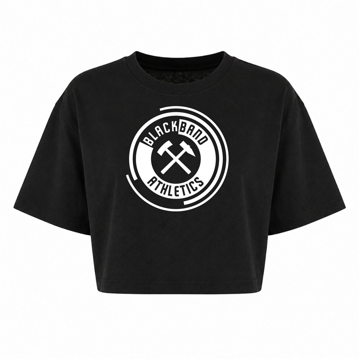 Blackbank Athletics - Ladies Cropped Oversized Tee - schwarz