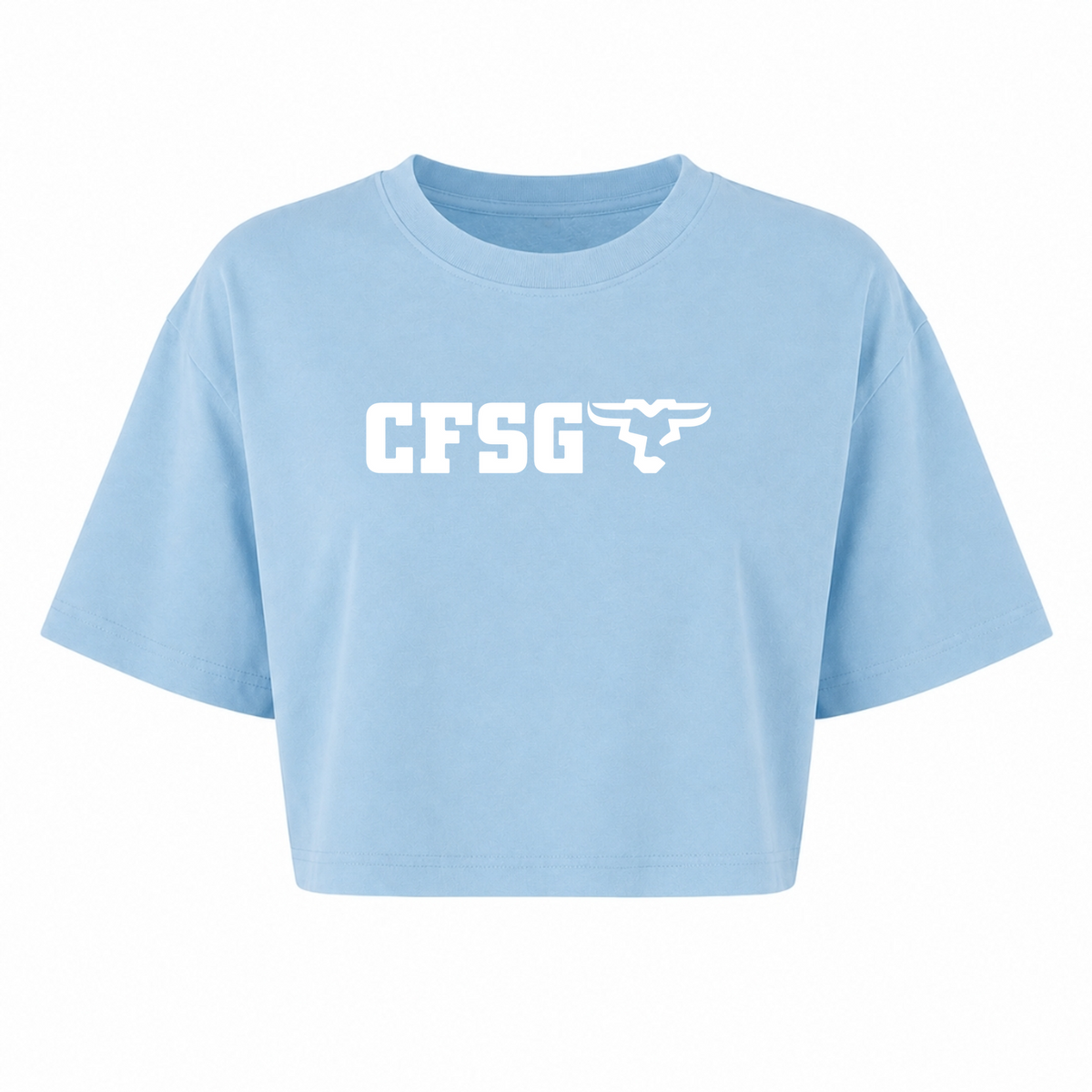 CFSG - Ladies Oversize Crop Shirt - powder blue