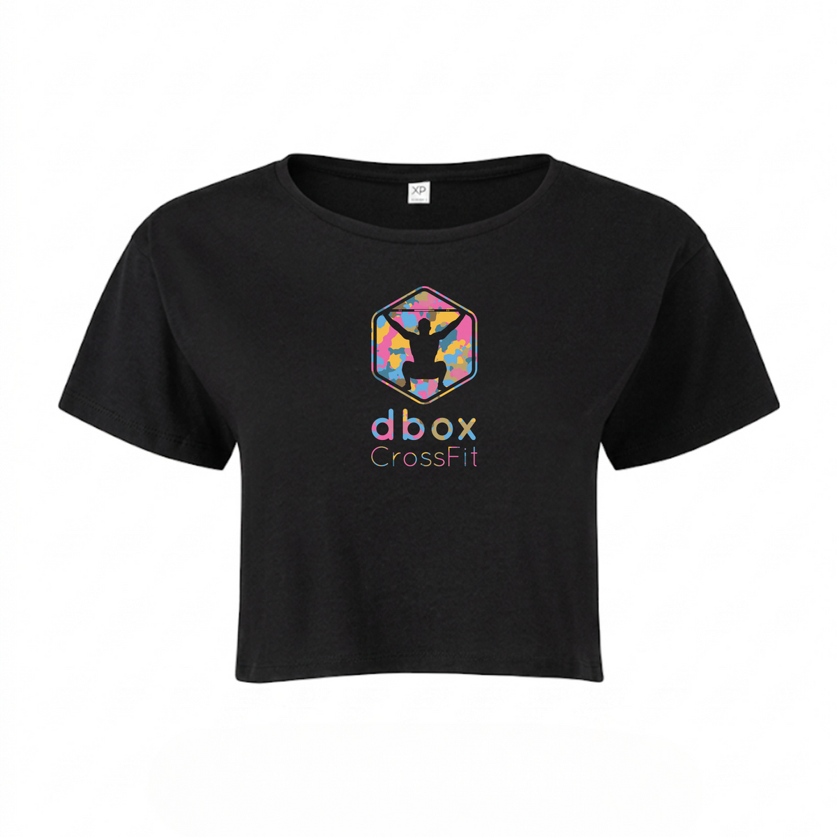 d box - Ladies Oversized crop Tee - schwarz