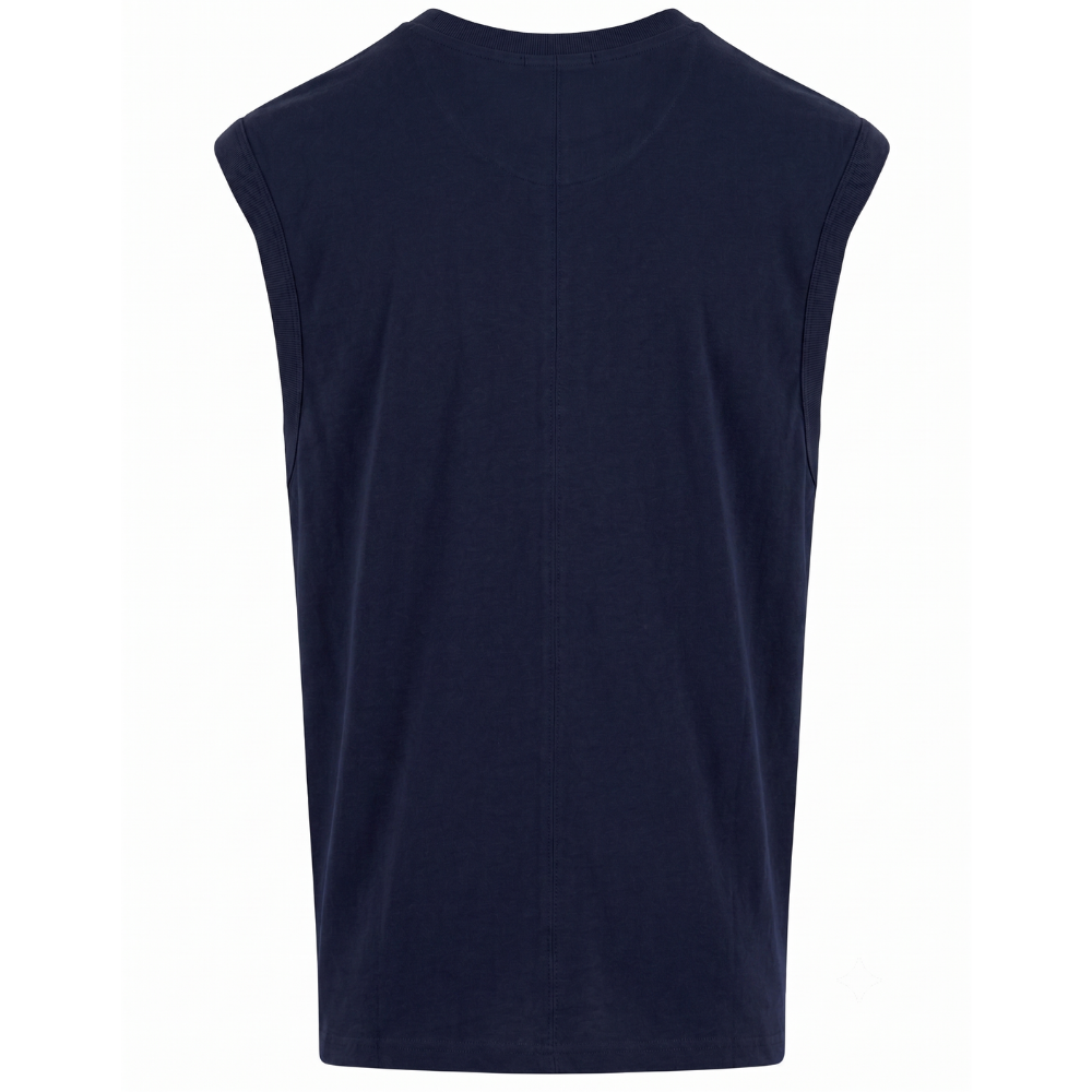 d box - Men`s Shirt Sleeveless Tee CamoLogo - navy - Rueckseite