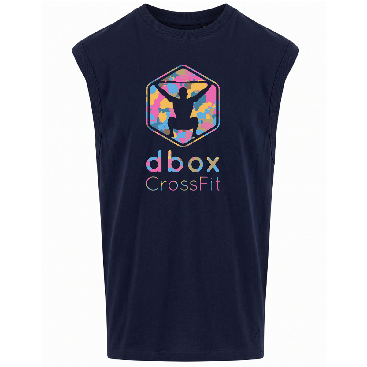 d box - Men`s Shirt Sleeveless Tee CamoLogo - navy