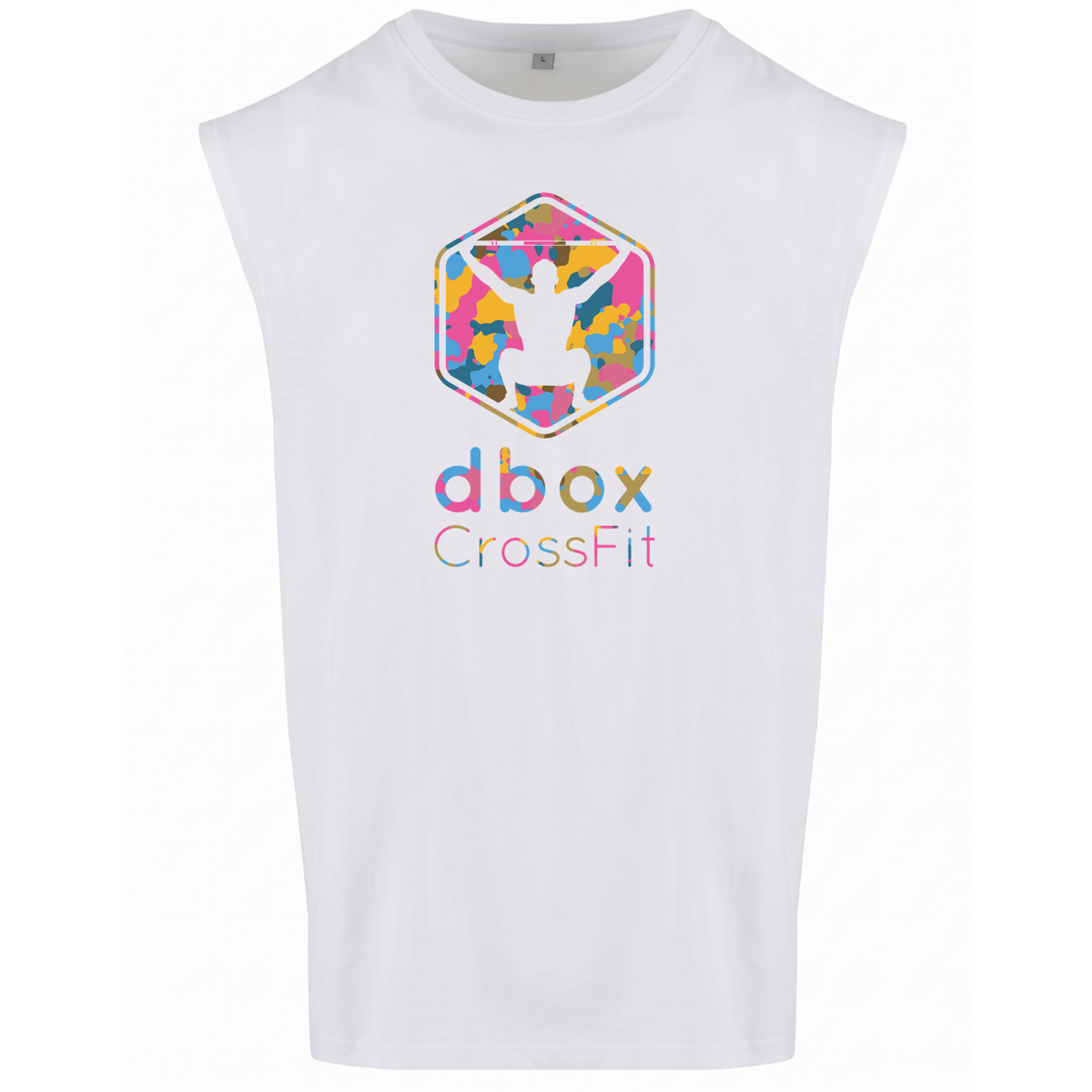 d box - Men`s Shirt Sleeveless Tee CamoLogo - weiß