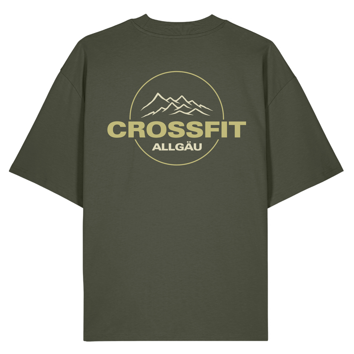 CrossFit Allgäu - Oversized Shirt double Logo (n) - Khaki - Rueckseite