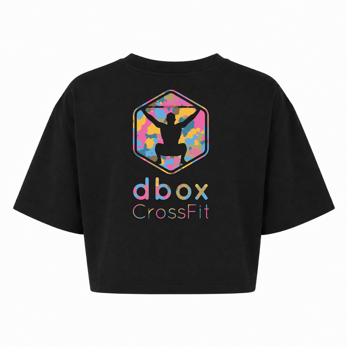 d box - Ladies Shirt Ladies Short Oversized Tee Coloured Logo back - schwarz - Rueckseite