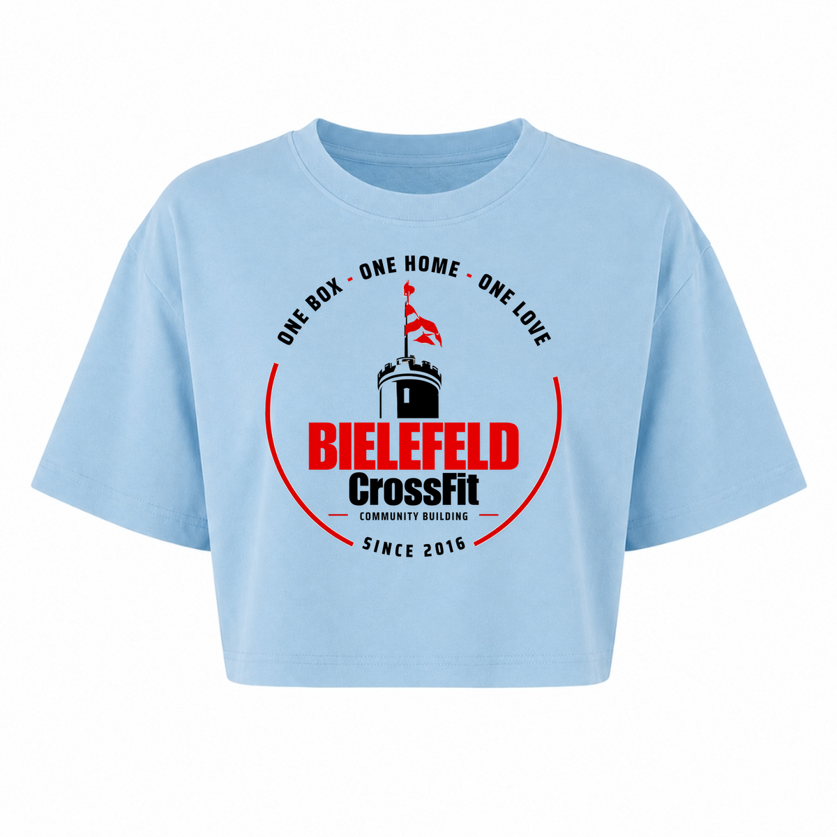 CF Bielefeld - Male Shirt Ladies Short Oversized Tee - powder blue