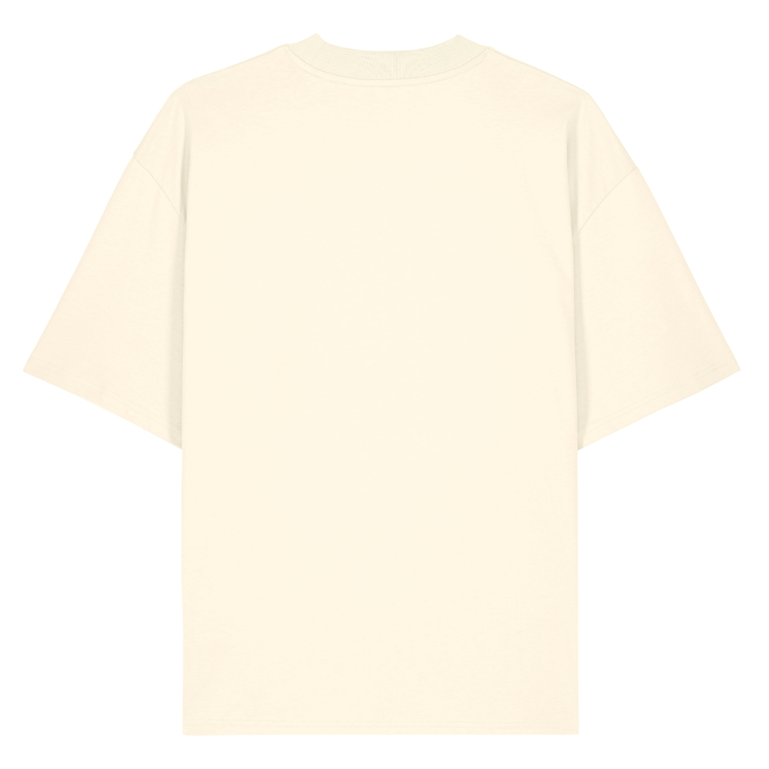 zündstoff - Unisex Oversize Shirt Flamme - Cream - Rueckseite