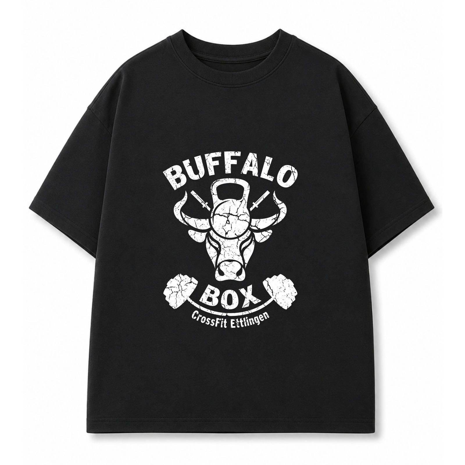 Buffalo Ladies Racerback Tank Kids Oversized Tee - Black