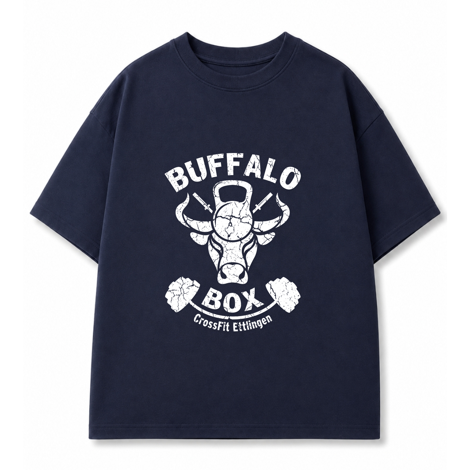 Buffalo Ladies Racerback Tank Kids Oversized Tee - Navy