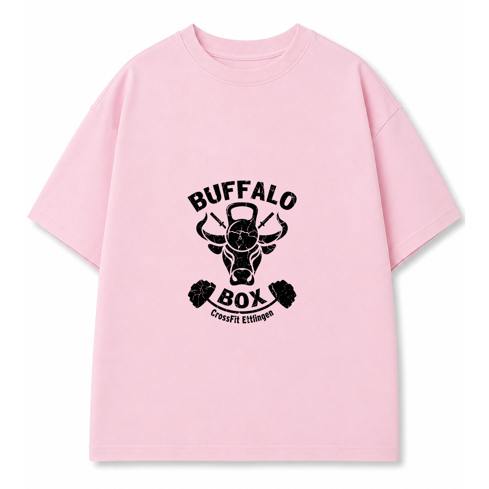 Buffalo Ladies Racerback Tank Kids Oversized Tee - Soft Pink