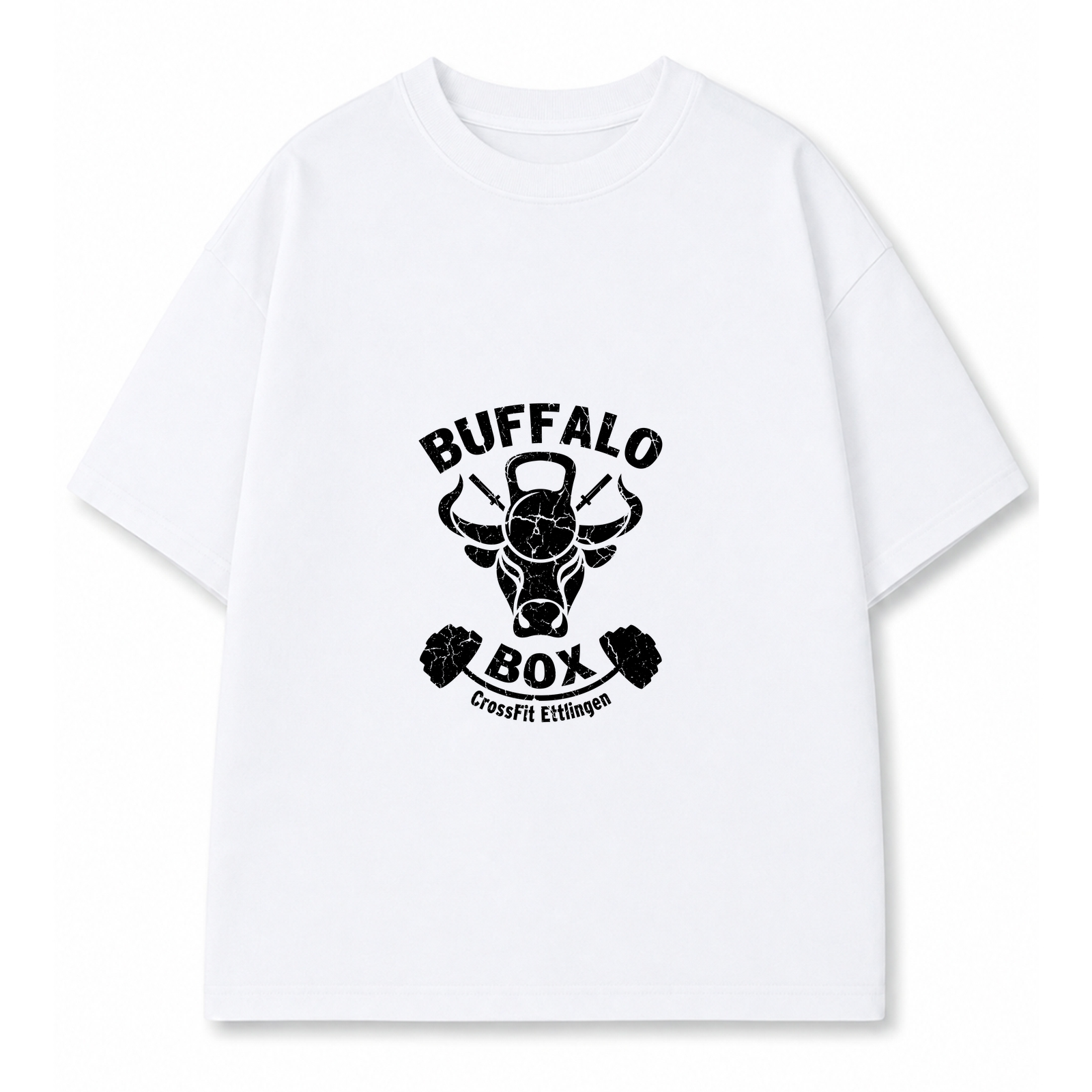 Buffalo Ladies Racerback Tank Kids Oversized Tee - White