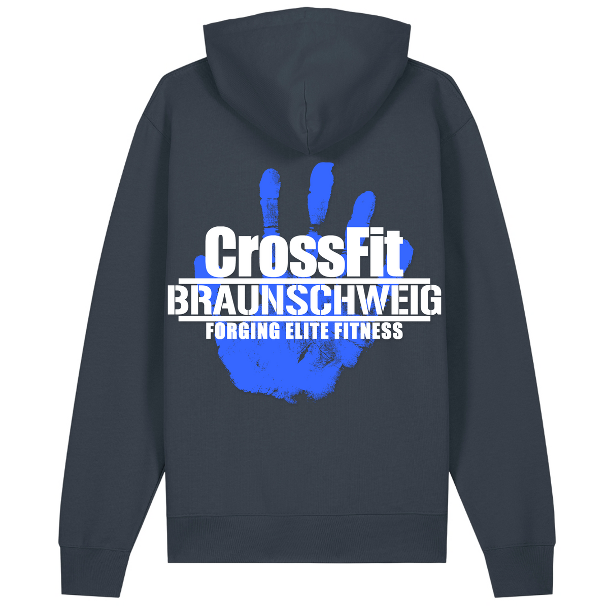 CFBS - Men Shirt Cruiser 2.0 – Premium Unisex-Hoodie, Bio-Baumwolle - India Ink Grey - Rueckseite