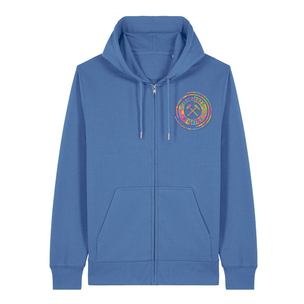 Blackband Athletics - Unisex Hoodie Zpper Camo - Bright Blue