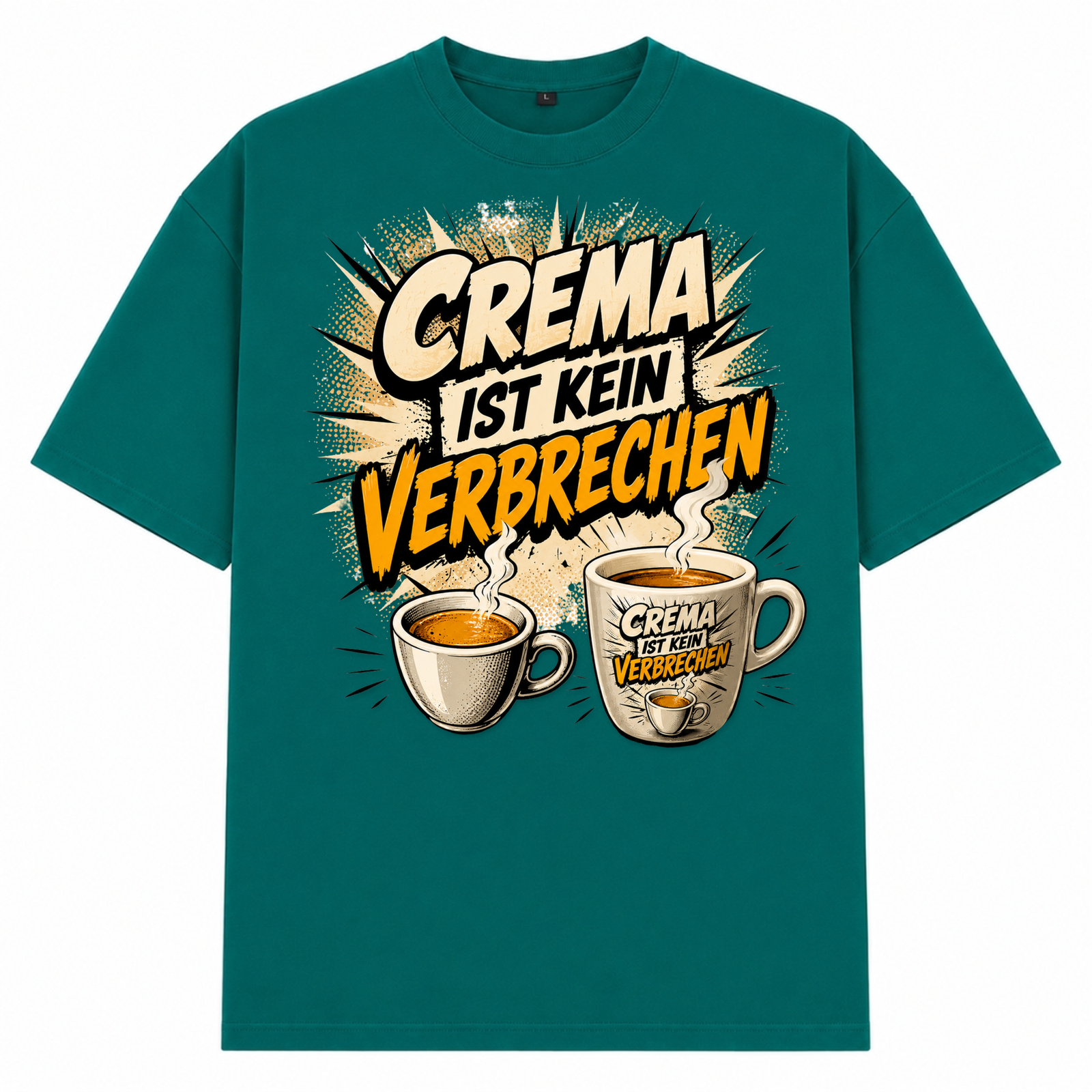 Crema ist kein Verbrechen - Oversized Shirt - Green