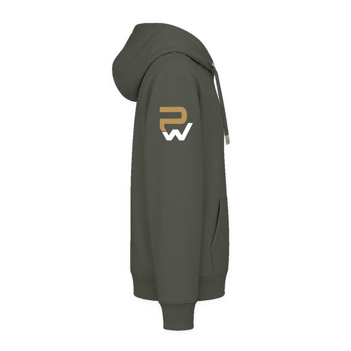 CF PureWork - Hoodie Premium Unisex - Khaki - Rechter Aermel